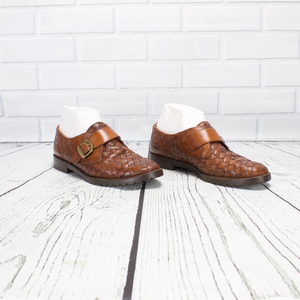 Cole Haan Woven Loafers Brown Leather Shoes 9 N - Picture 4 of 8